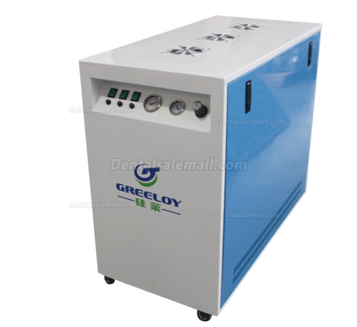 Greeloy® GA-83X Dental Oilless Air Compressor Oil Free with Silent Cabinet